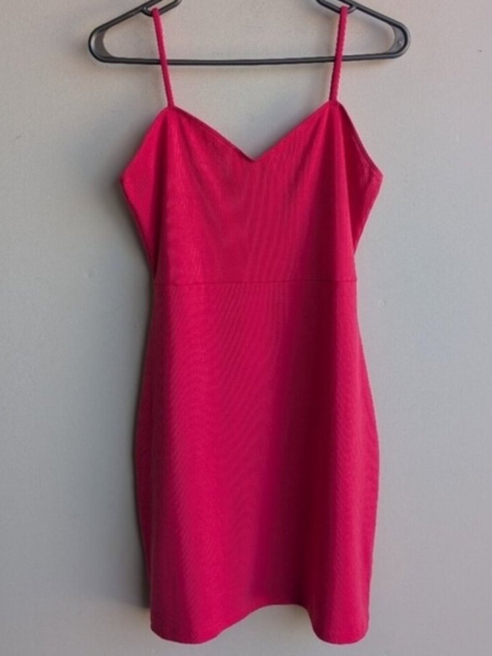 Artizia Sunday Best Hot Pink Addy Bodycon Ribbed Mini Dress